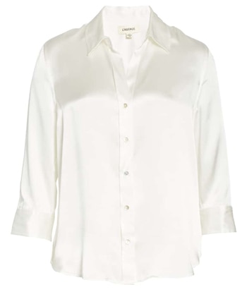 White silk shirt | 40plusstyle.com