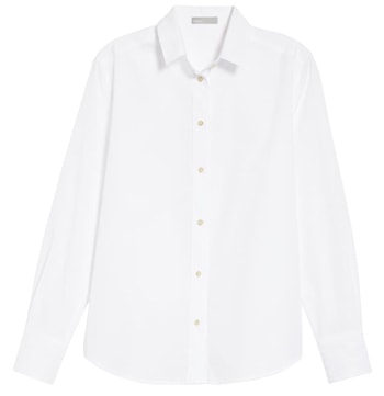 White oversized shirt | 40plusstyle.com