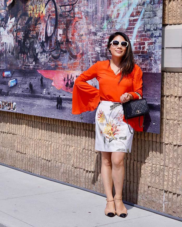 casual pencil skirt outfit