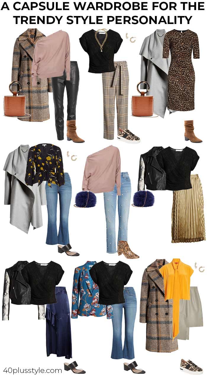 A fall capsule wardrobe for the TRENDY style personality | 40plusstyle.com