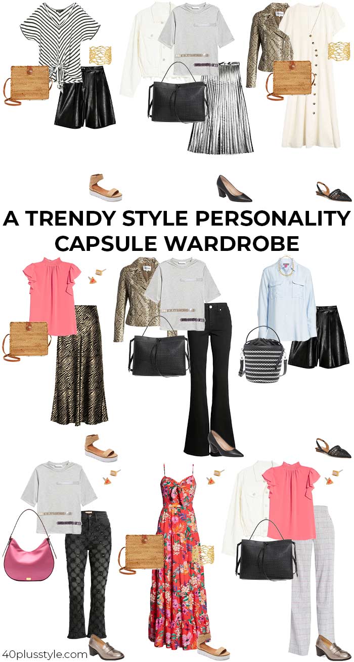 A capsule wardrobe for the TRENDY style personality | 40plusstyle.com