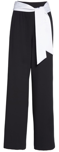 Alice + Olivia tie waist wide leg pants | 40plusstyle.com