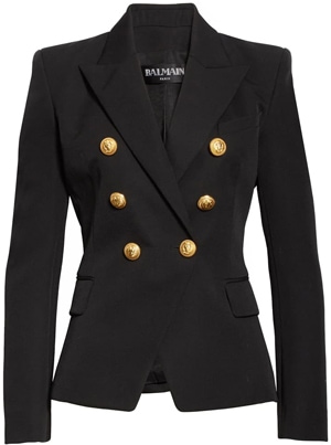 Balmain wool gabardine blazer | 40plusstyle.com