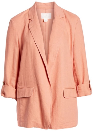 Caslon linen boyfriend blazer | 40plusstyle.com