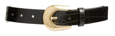 Something Navy croc embossed belt | 40plusstyle.com