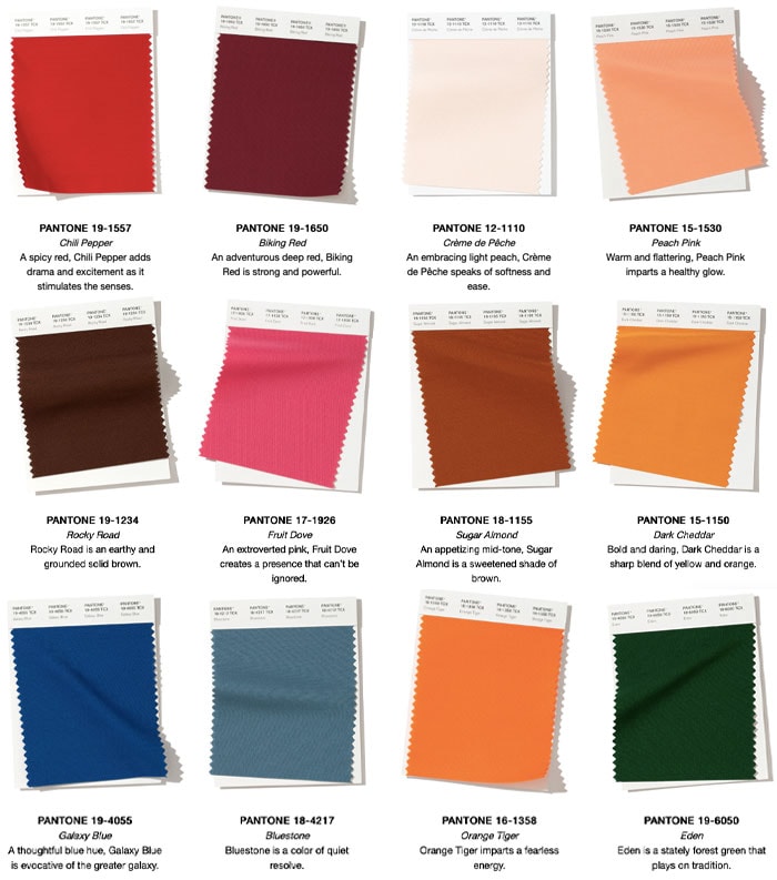 fall/winter pantone colors | 40plusstyle.com