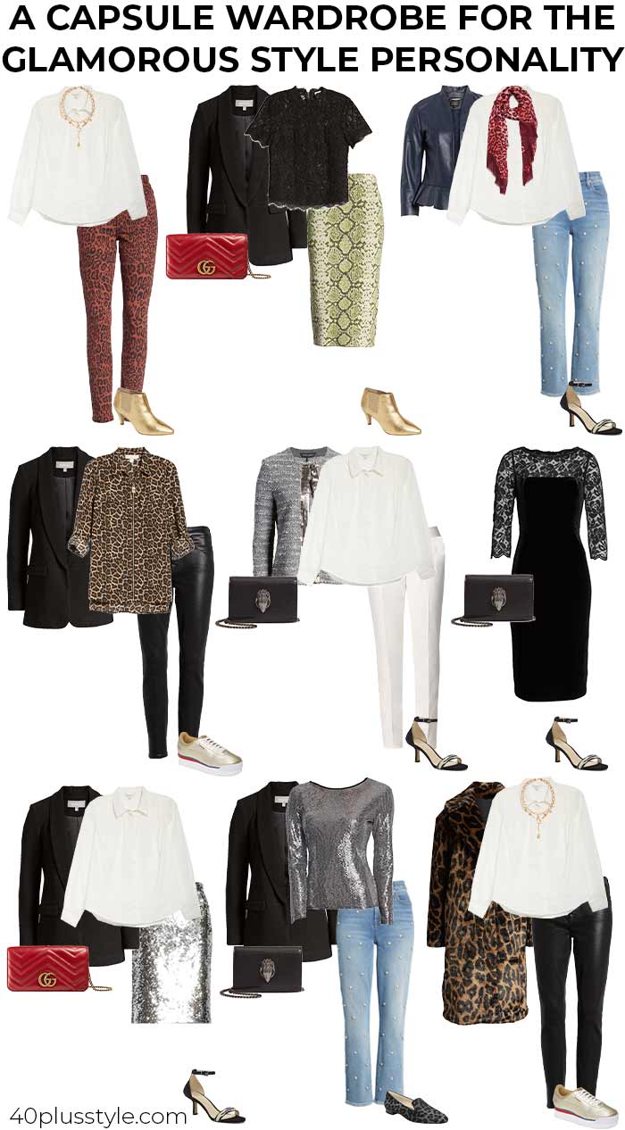A capsule wardrobe for the GLAM style personality | 40plusstyle.com