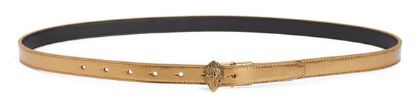Kurt Geiger London Reversible Metallic Leather Belt | 40plusstyle.com