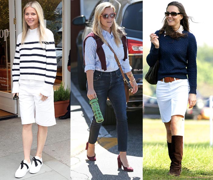 celebrities with a preppy look | 40plusstyle.com