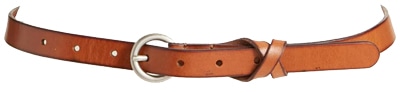 Frye skinny leather belt | 40plusstyle.com