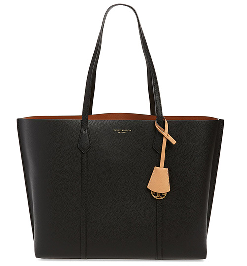 Tory Burch Perry Triple Compartment Leather Tote | 40plusstyle.com