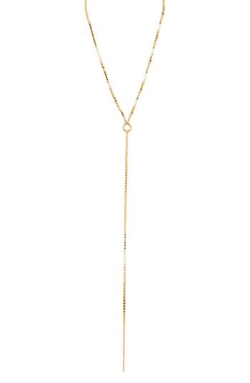 Argento Vivo Sterling Silver Box Chain Y-Necklace | 40plusstyle.com
