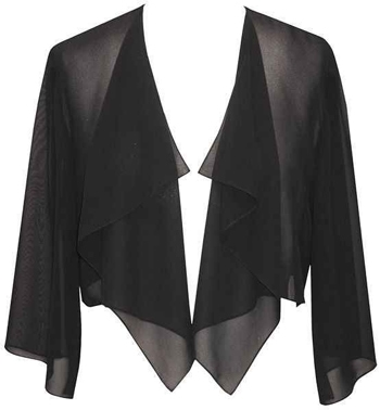 WGOUP Women's Festive Black Blue White Pink Chiffon Bolero Jacket Bridal  Jacket Cardigan Bolero Short Sleeve Women's For Evening Dresses,Black -  Walmart.com