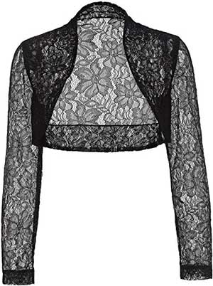 shrugs and boleros for evening dresses: Belle Poque lace bolero | 40plusstyle.com