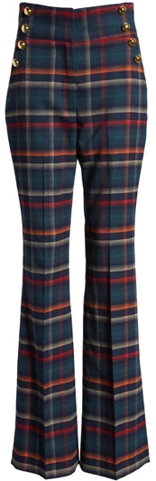 Halogen plaid flare pants | 40plusstyle.com