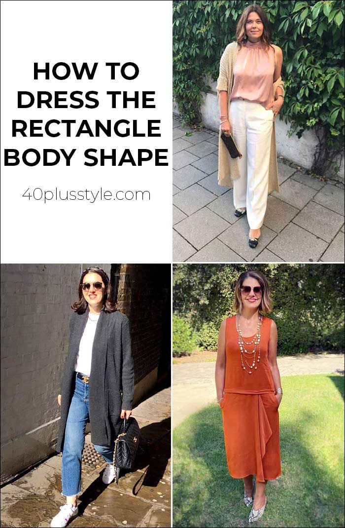 how to dress the rectangle body shape | 40plusstyle.com