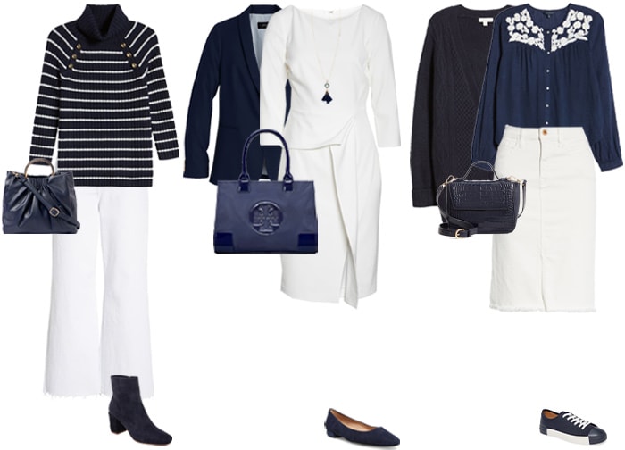 navy and white outfit ideas | 40plusstyle.com