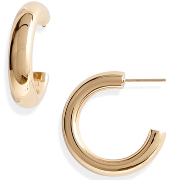 Argento Vivo chunky hoop earrings | 40plusstyle.com