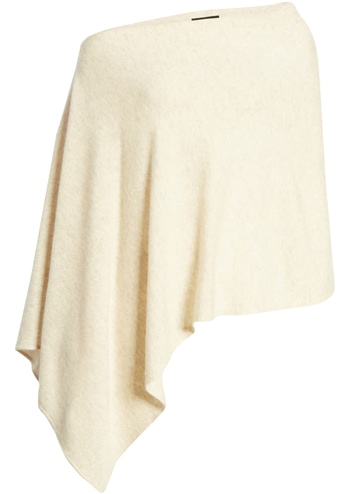 Christmas gift ideas for women: Halogen wool & cashmere asymmetrical poncho | 40plusstyle.com