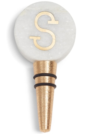 Nordstrom at Home monogram marble bottle stopper | 40plusstyle.com