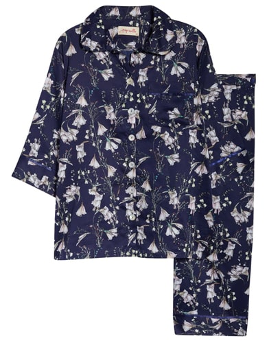 best pajamas for women: Papinelle flower crop pajamas | 40plusstyle.com