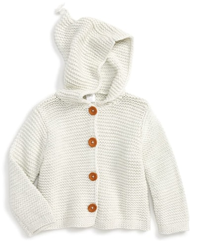 Nordstrom Baby organic cotton hooded cardigan | 40plusstyle.com