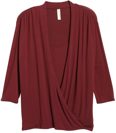 Loveappella cross drape top | 40plusstyle.com