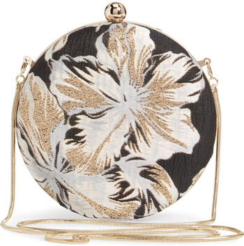 Nordstrom jacquard circle clutch | 40plusstyle.com