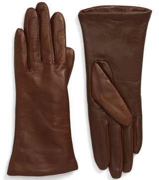 Nordstrom cashmere lined leather gloves | 40plusstyle.com