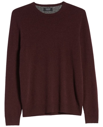 Christmas gift ideas for men: Nordstrom Men’s Shop cashmere crewneck sweater | 40plusstyle.com