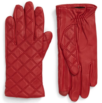 Nordstrom quilted leather tech gloves | 40plusstyle.com