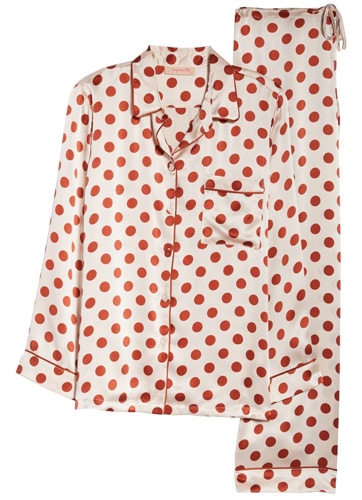 Papinelle x Karen Walker dot silk pajamas | 40plusstyle.com