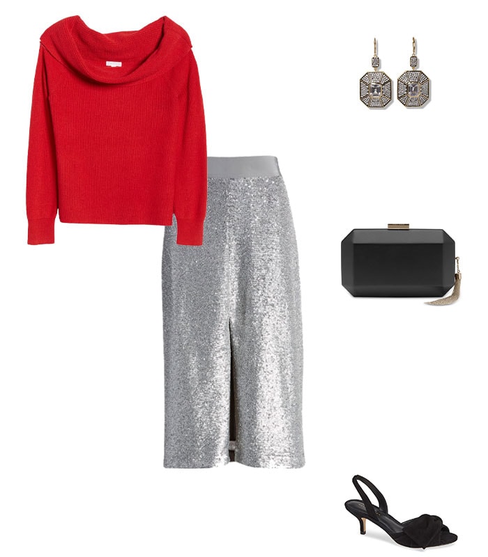 Christmas party outfit 7: Sequins | 40plusstyle.com