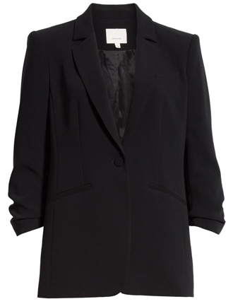 the most chosen stylish clothes of the year - Cinq à Sept ruched sleeve blazer | 40plusstyle.com