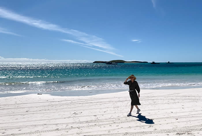 Feeling good on a beach in Perth