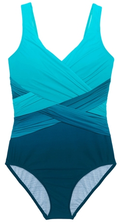 Lands’ End tummy control one-piece swimsuit | 40plusstyle.com