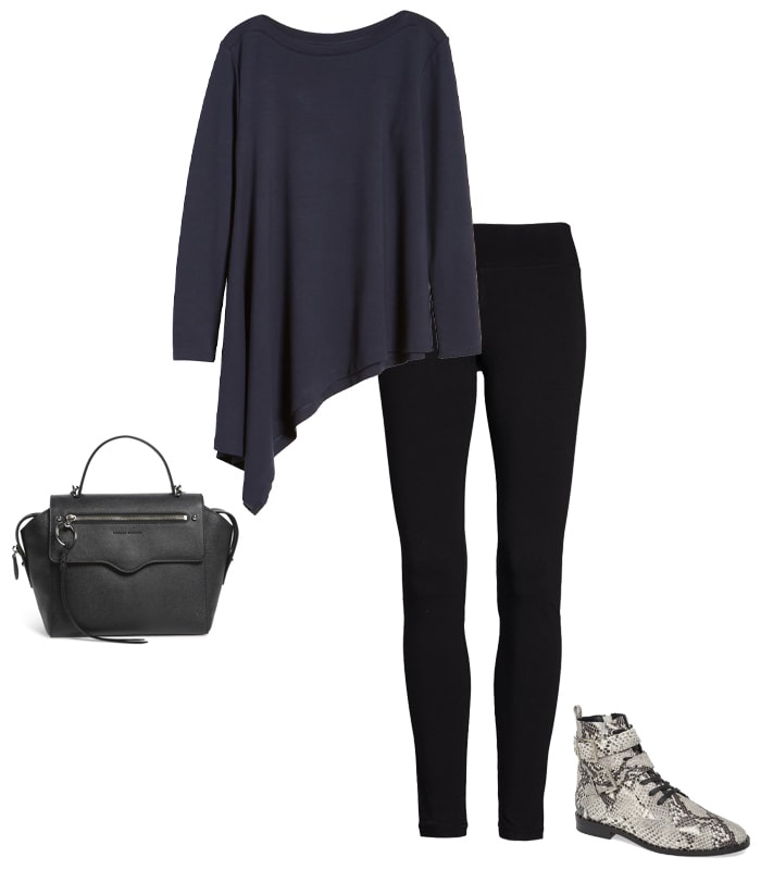 A tunic with leggings | 40plusstyle.com