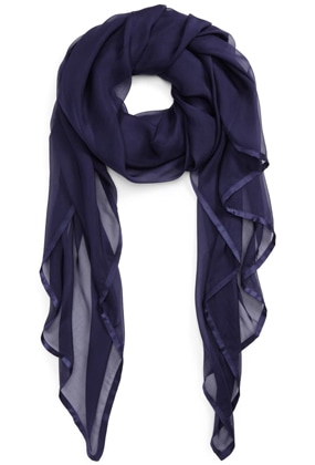 Nordstrom satin silk chiffon scarf | 40plusstyle.com