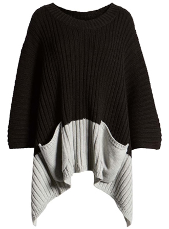 Treasure & Bond rib knit poncho | 40plusstyle.com