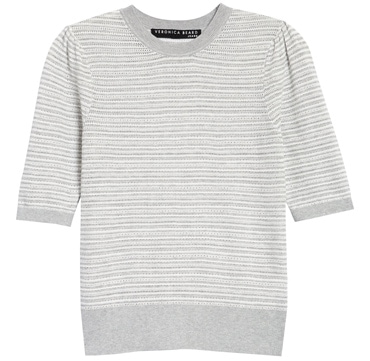 Veronica Beard stripe sweater | 40plusstyle.com