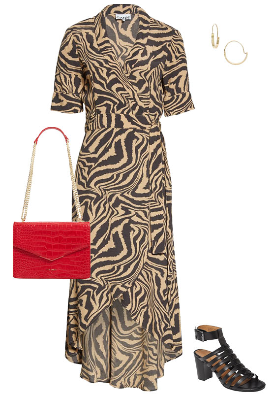 a beige and black dress | 40plusstyle.com