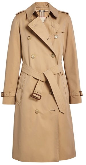 Burberry Kensington Long Trench Coat | 40plusstyle.com