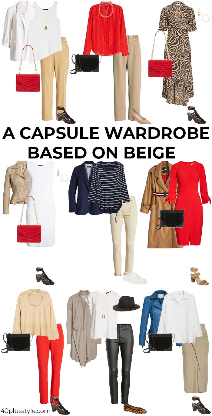 A capsule wardrobe based on beige | 40plusstyle.com