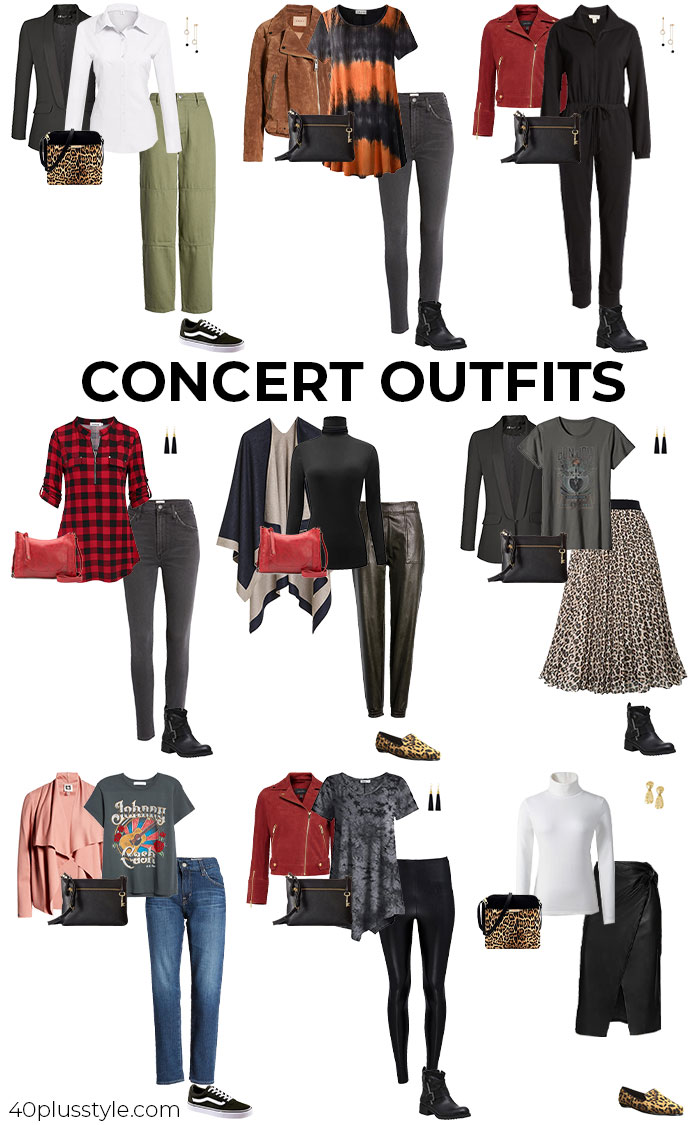 A capsule wardrobe on what to wear a concert | 40plusstyle.com