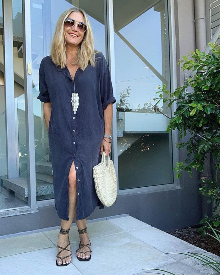 how to wear a classic shirtdress | 40plusstyle.com