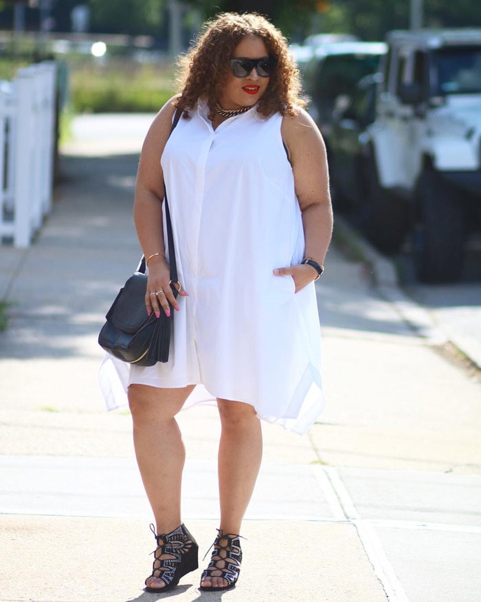 how to wear a white shirtdress | 40plusstyle.com