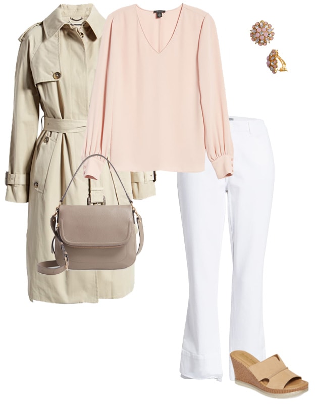 an outfit featuring pale colors | 40plusstyle.com