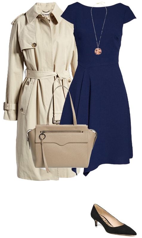 office looks - a dress and coat | 40plusstyle.com