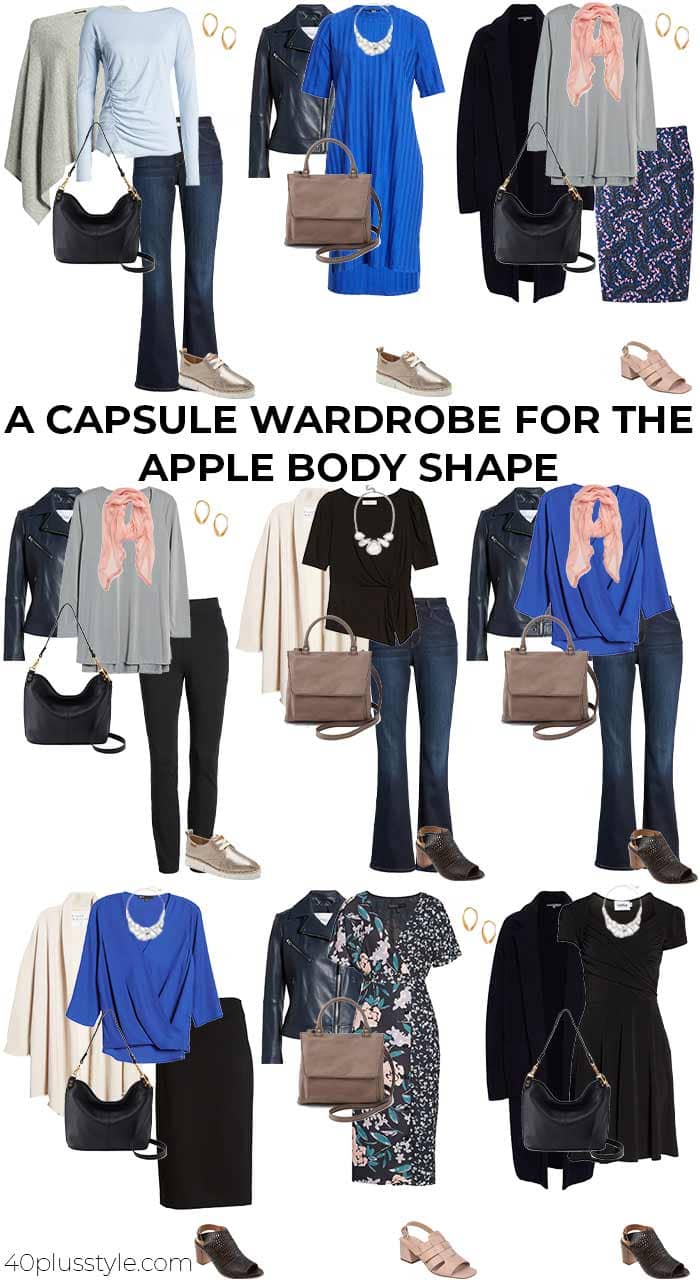 A capsule wardrobe for the apple body shape | 40plusstyle.com