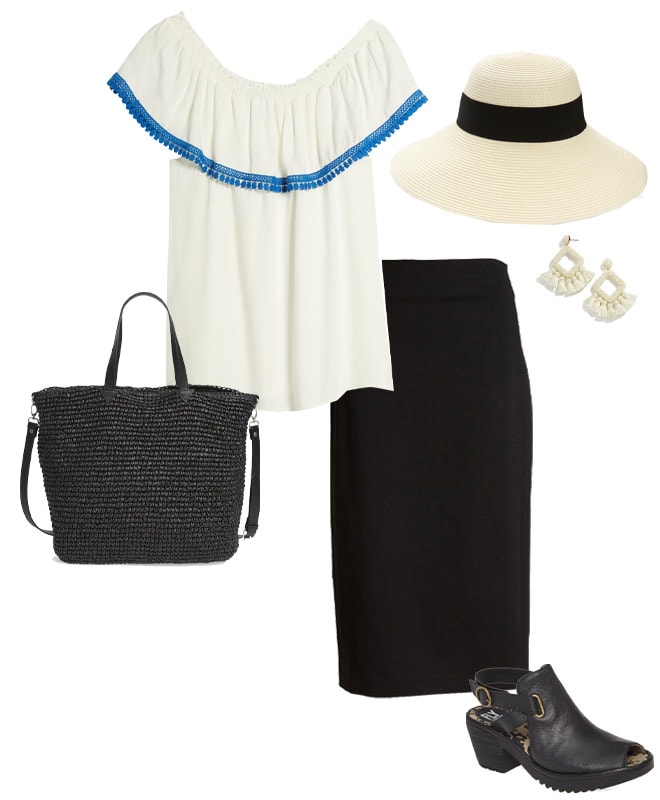 how to wear your black skirt in warmer weather | 40plusstyle.com